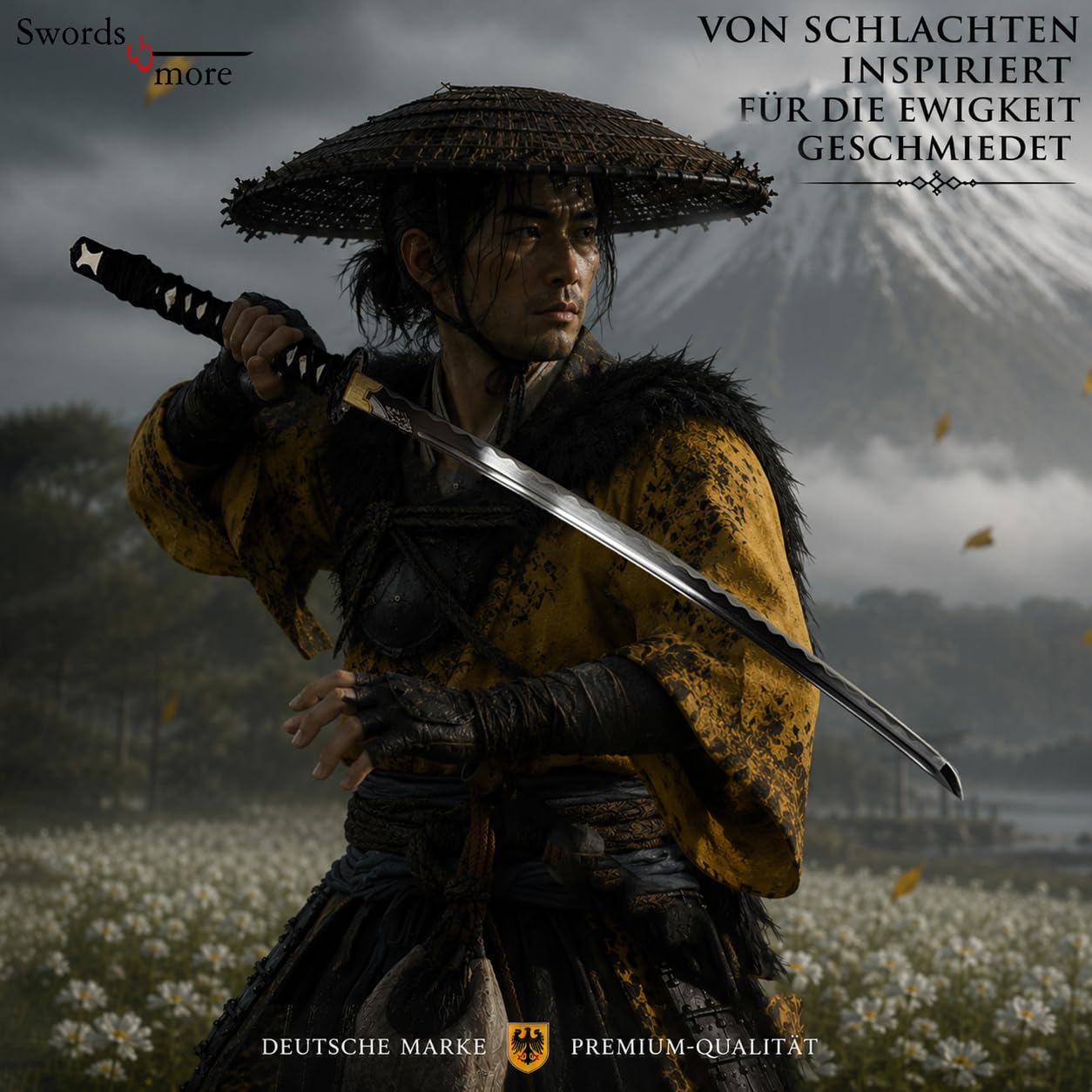 Ghost of Yōtei Katana Replik & Schwert-Sets | Premium Samurai Schwerter aus Karbonstahl & Edelstahl | Atsu Cosplay Waffen, Deko-Schwerter & Daisho Sammlerstücke