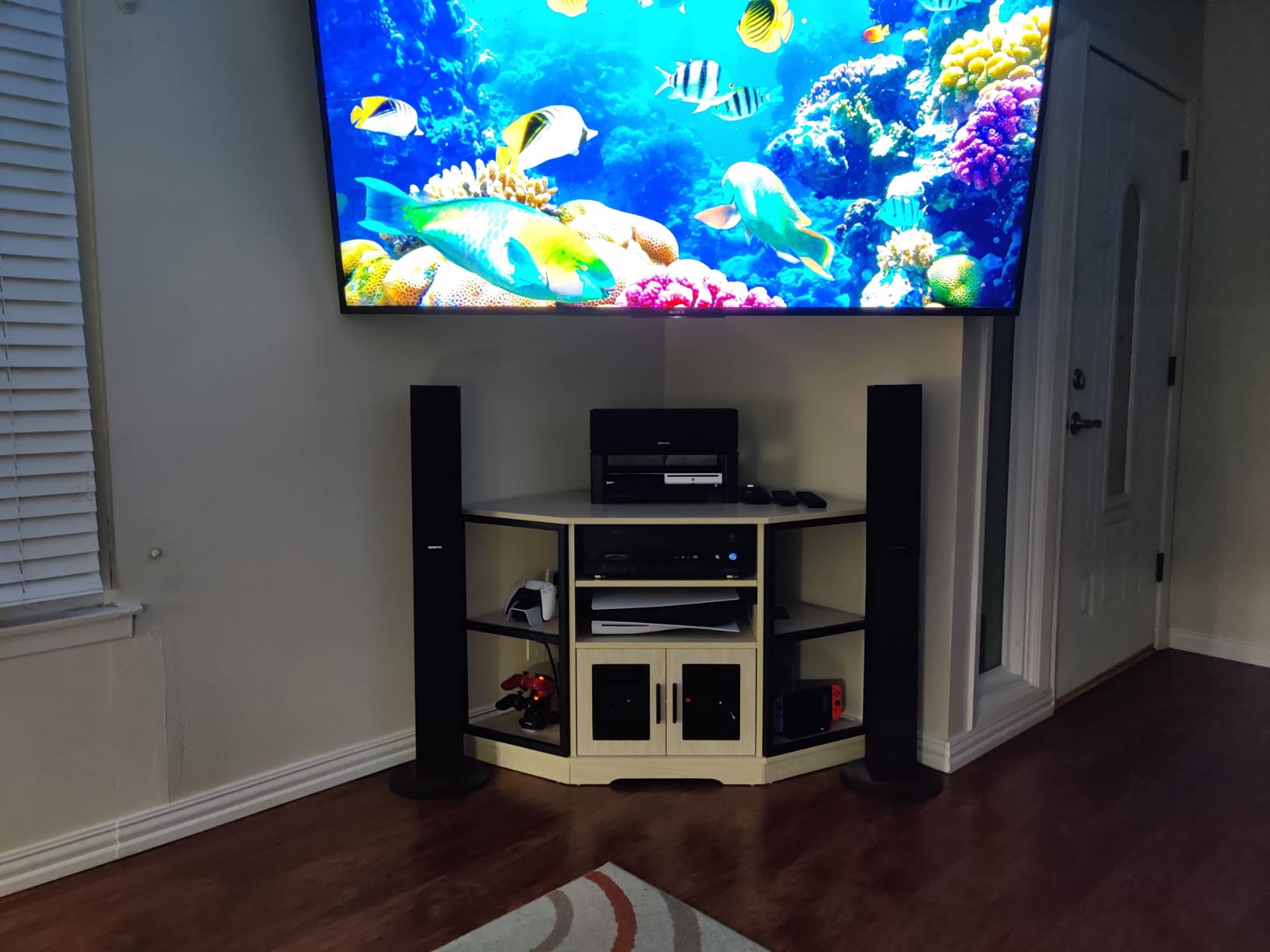 30/mo Finance YITAHOME Corner TV Stand for TVs up to 55 Inch with