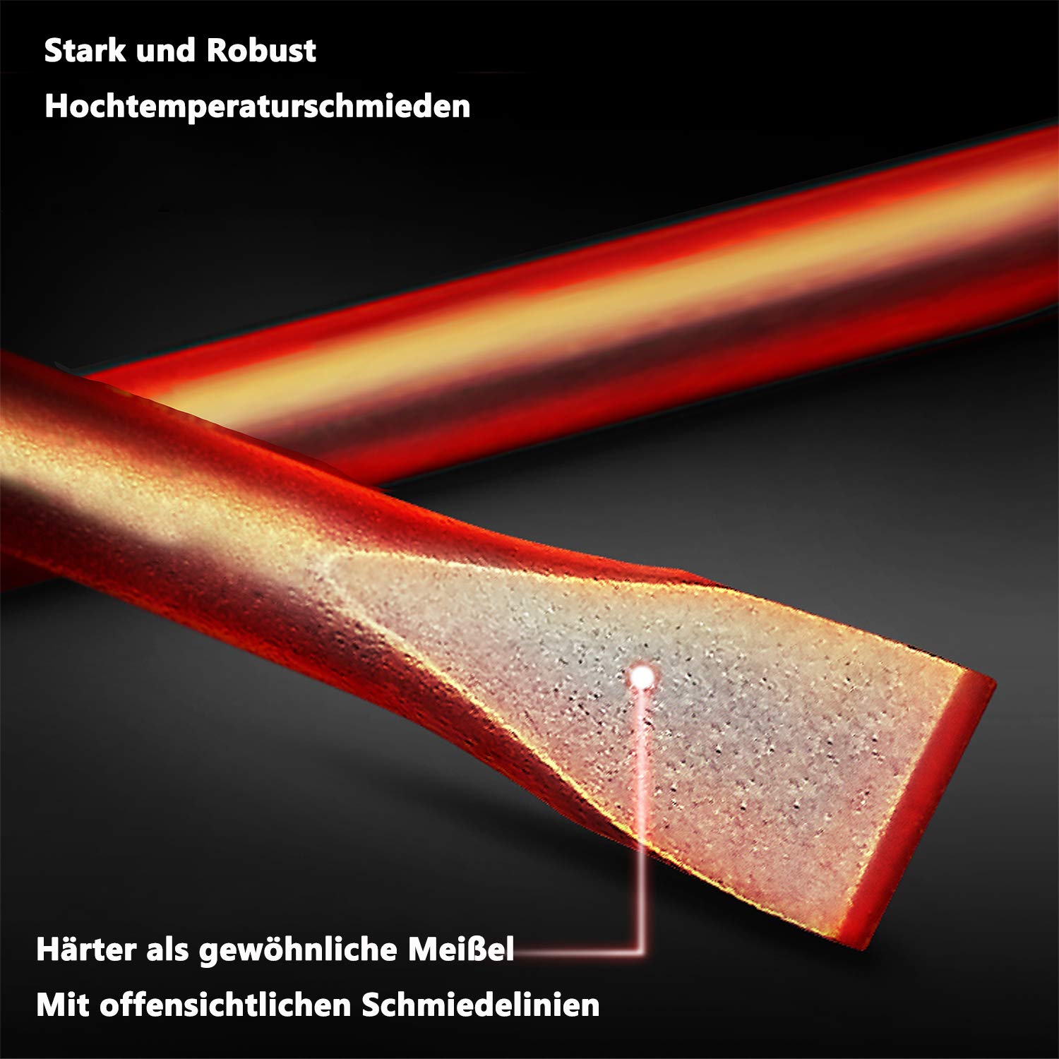 Set 2 Scalpelli SDS-Max Piatto 40cm - Acciaio Super Temprato Per Demolizione - Foto 9