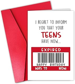 20th Birthday Day Card for Kids Friend, Funny Birthday Day Card from Parents, Wonderful 20 Years Old Bday Gift