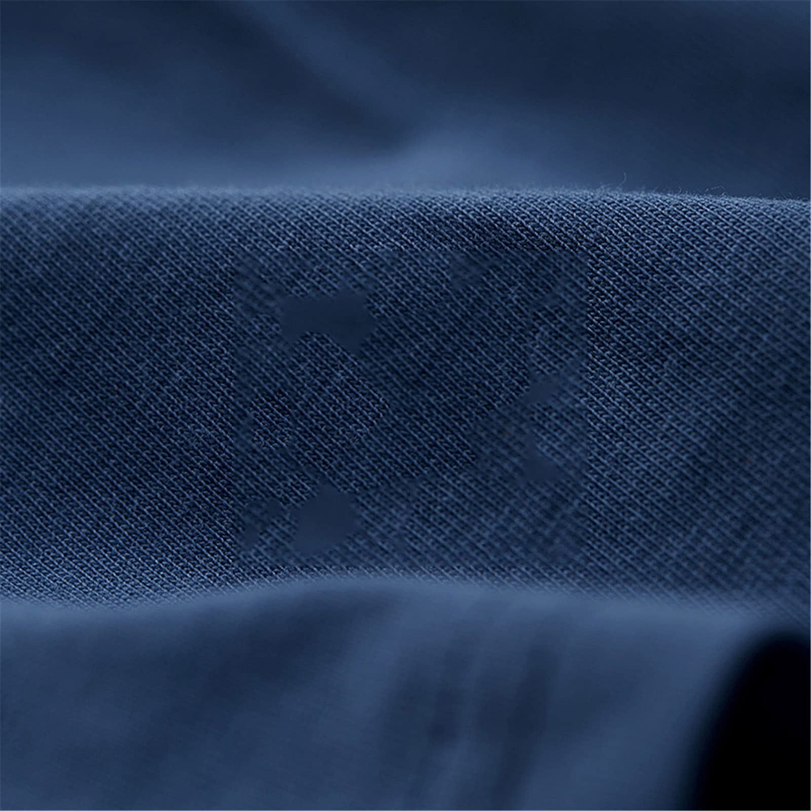 Cotton Clothing Solid Herren T-Shirt Langarm Basic Tee Frühling Henley T Shirt Top Plus Size, seeblau, XL
