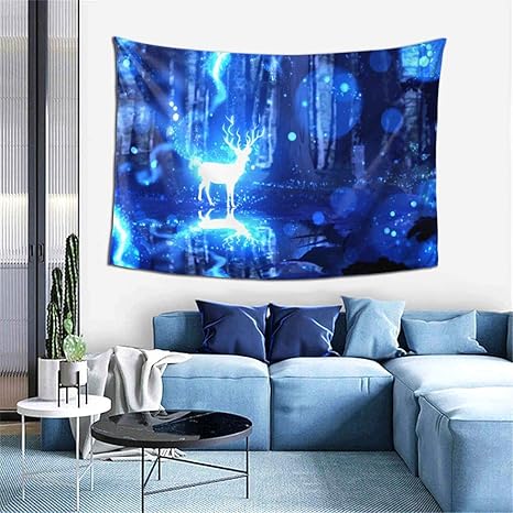 Amazon Co Jp ファンタジーワールド 動物柄 鹿 タペストリー インテリア 多機能壁掛け ファブリック壁掛け おしゃれ 部屋 窓 トップ飾り 個性 家庭飾り 装飾用品 約幅152ｘ102cm Ins風 北欧 ホーム キッチン
