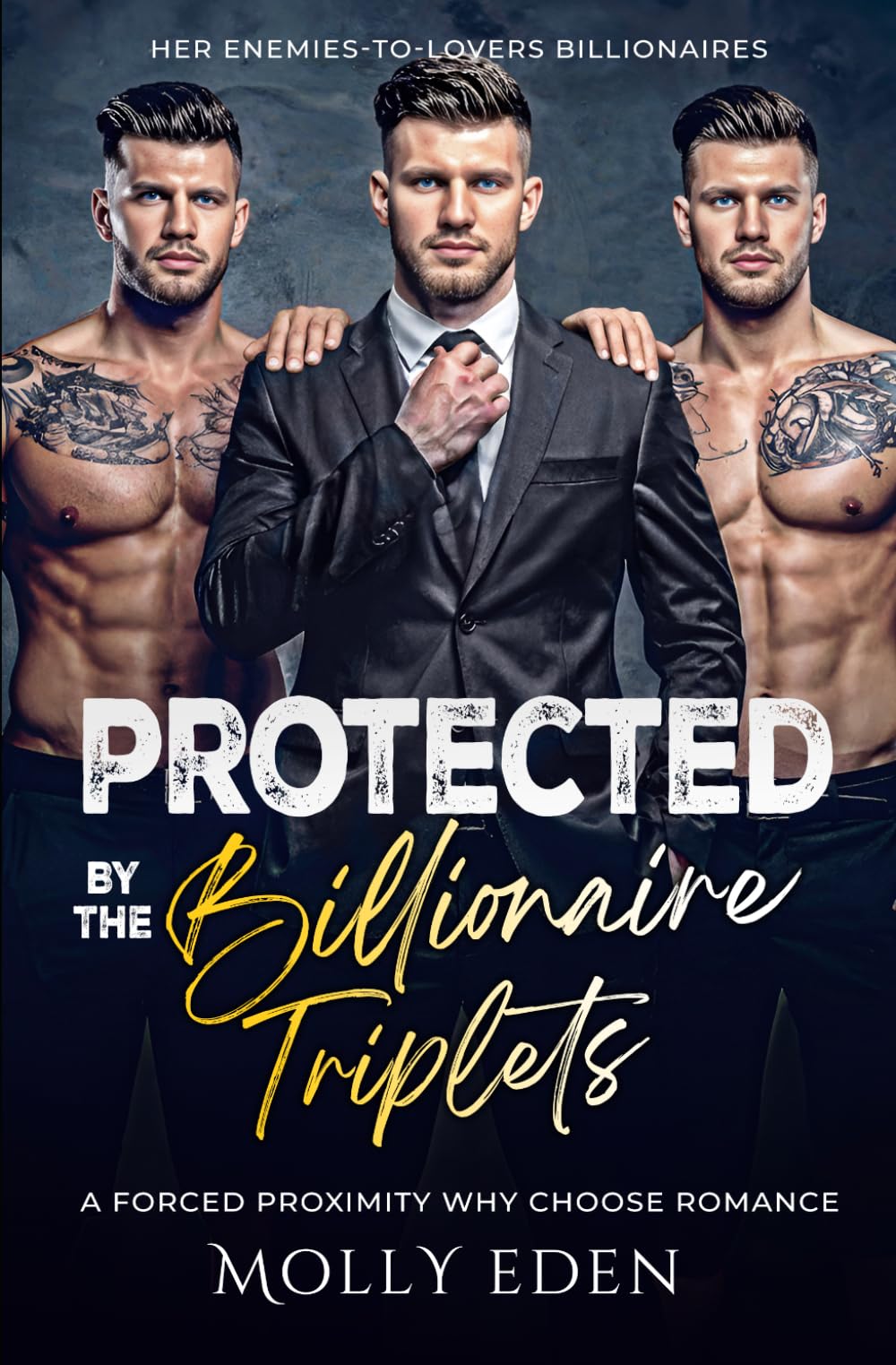 Protected by the Billionaire Triplets: A Forced Proximity Why Choose Romance (Her Enemies-to-Lovers Billionaires)