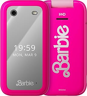 HMD Barbie Phone - The Iconic Clamshell Format Phone, Dual Indoor/Outdoor Display, Make-up Mirror, Surprise Operating System, VGA Camera and Flash