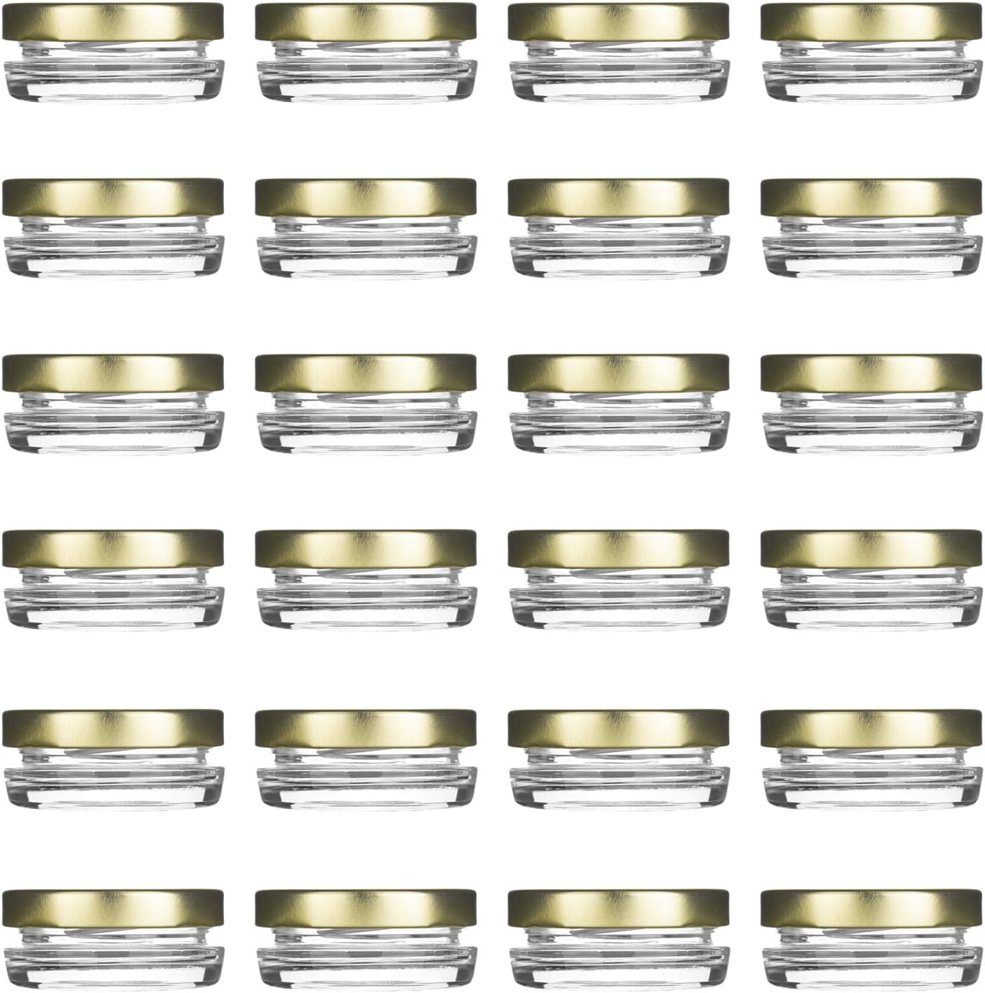 Small Mini Glass Jars With Tin Lids - 0.5 oz (Pack of 24) – All Purpose Empty Storage Jars