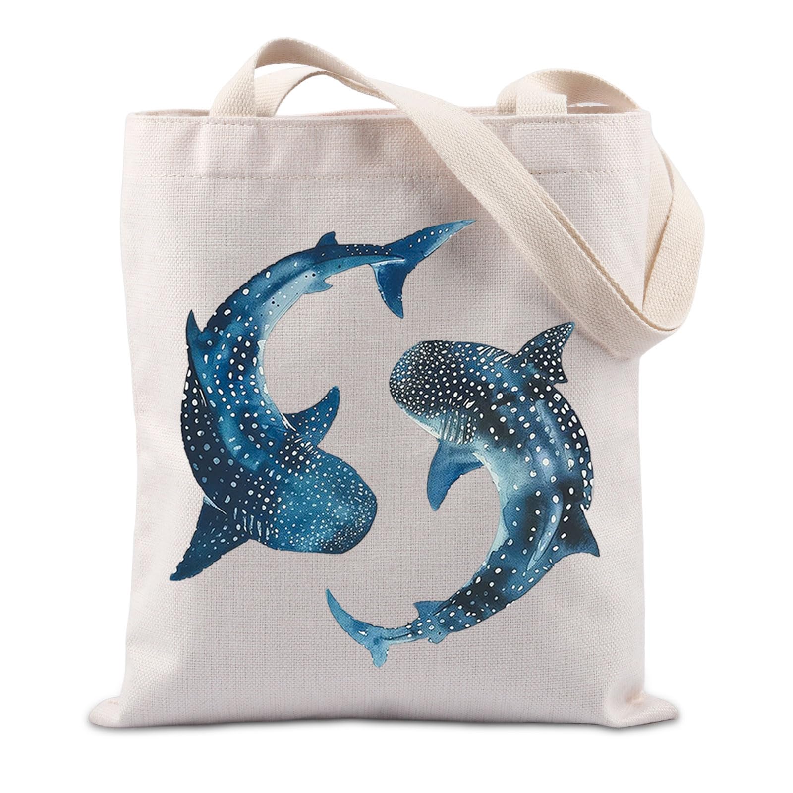 TIIMG Shark Lovers Gift Ocean Animal Shark Gift Ocean Protection Navigation Gift Hawaii Beache Shark Tote Bag