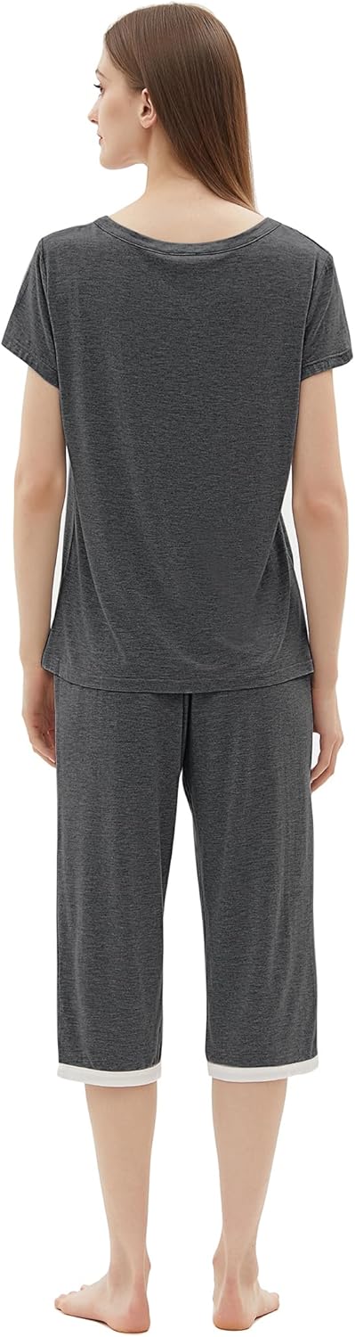 Joyaria Cooling Pajamas Bamboo Viscose Lightweight PJs Set Women Wicking Sleepwear for Night Sweat S-XXL - Image 7