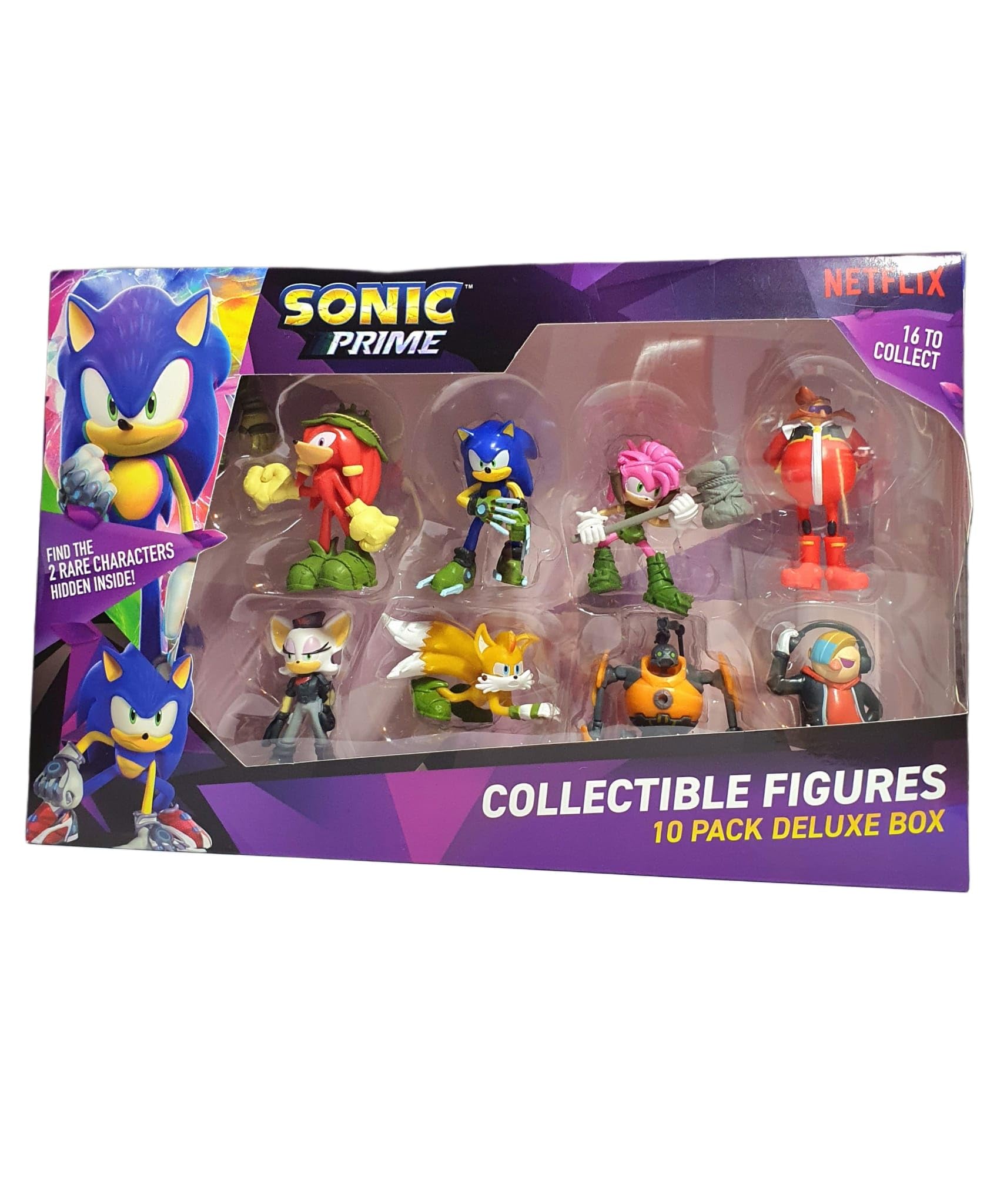 BANDAI Sonic Prime Collectable Figures 10 Pack Set 1 | 12 6.5cm Models Based on Netflix TV Show | Toys Make Great Gaming Merchandise for Adults and Kids