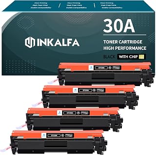 30A CF230A Toner Cartridge Black 4 Pack Compatible Replacement for HP 30A CF230A 30X CF230X for Pro MFP M227fdw M203dw M227fdn M203dn M227sdn M203d M227 M203 Series Printer Ink