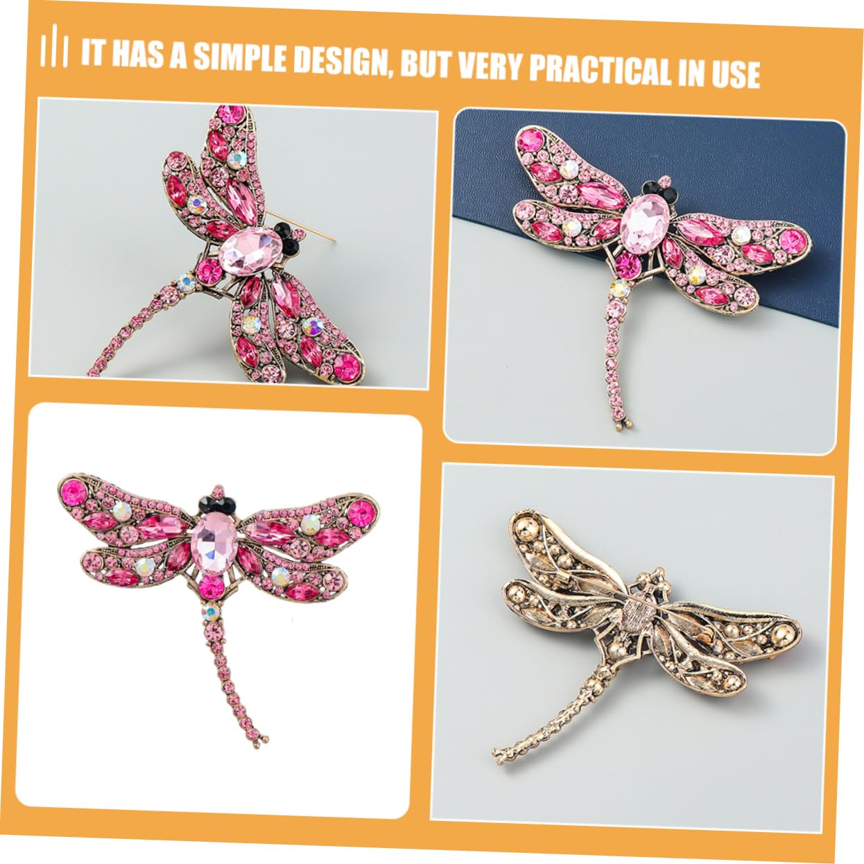BESTYASH Spilla Libellula Spilla Estetica Da Cappello Decorazione Di Vestiti Spille Libellula Perno Per Zaino Per Decorazioni Per Da Donna Spille Da Donna Lega Rosa