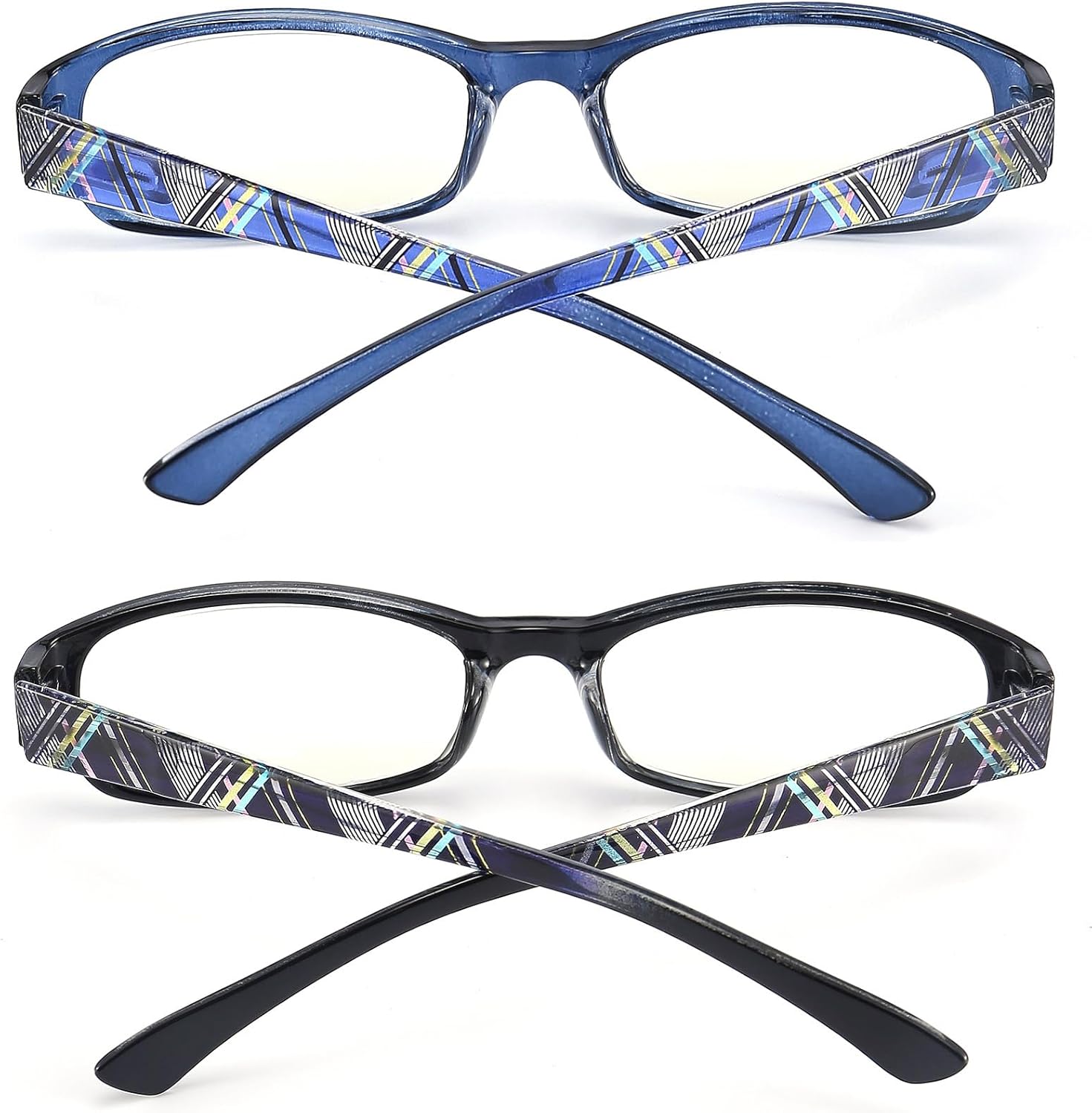 Reading Glasses for Women with Spring hinges 2.00 Blue Light Blocking Lenses, Fashion Pattern Print Readers with Case - Image 8
