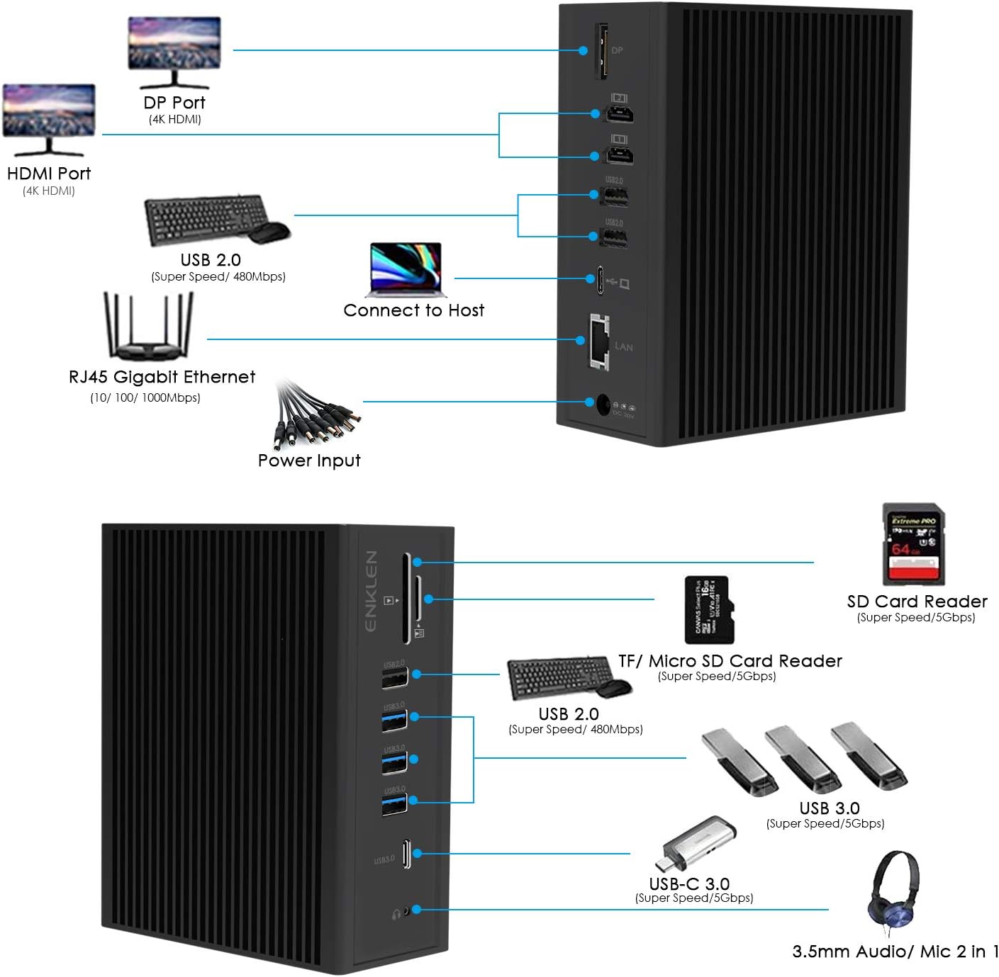 🔥 Hоt Dеаlѕ USB C Docking Station Dual Monitor Dock 16 in 1 USB c hub with Charing Support for MacBook&Windows USB3.1 TypeC Systems,Dual HDMI,DP,6 USB Ports,RJ45,Audio,Extended Display for Windows Not for macOS Bеѕt Cуbеr Mоndау 🔥 USB C Docking Station Dual Monitor Dock 16 in 1 USB c hub with Charing Support for MacBook&Windows USB3.1 TypeC Systems,Dual HDMI,DP,6 USB Ports,RJ45,Audio,Extended Display for Windows Not for macOS