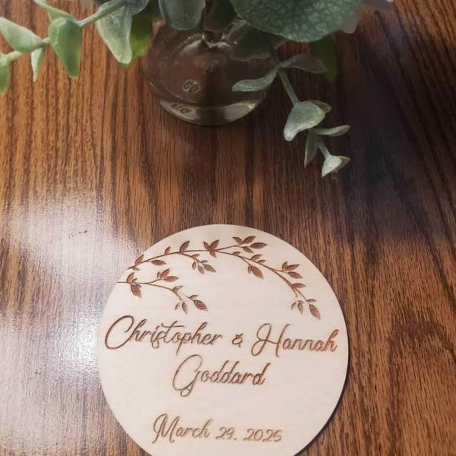Posavasos De Regalo Personalizados, Posavasos De Boda, Regalos De Boda For Invitados Al por Mayor, Posavasos De Regalo De Boda, Posavasos De Boda, Adornos De Boda De Madera,(80pcs)