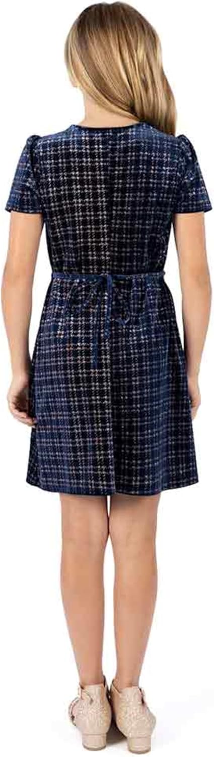 Speechless Girls' Short Sleeve Knit Boucle Party Dress - Image 2