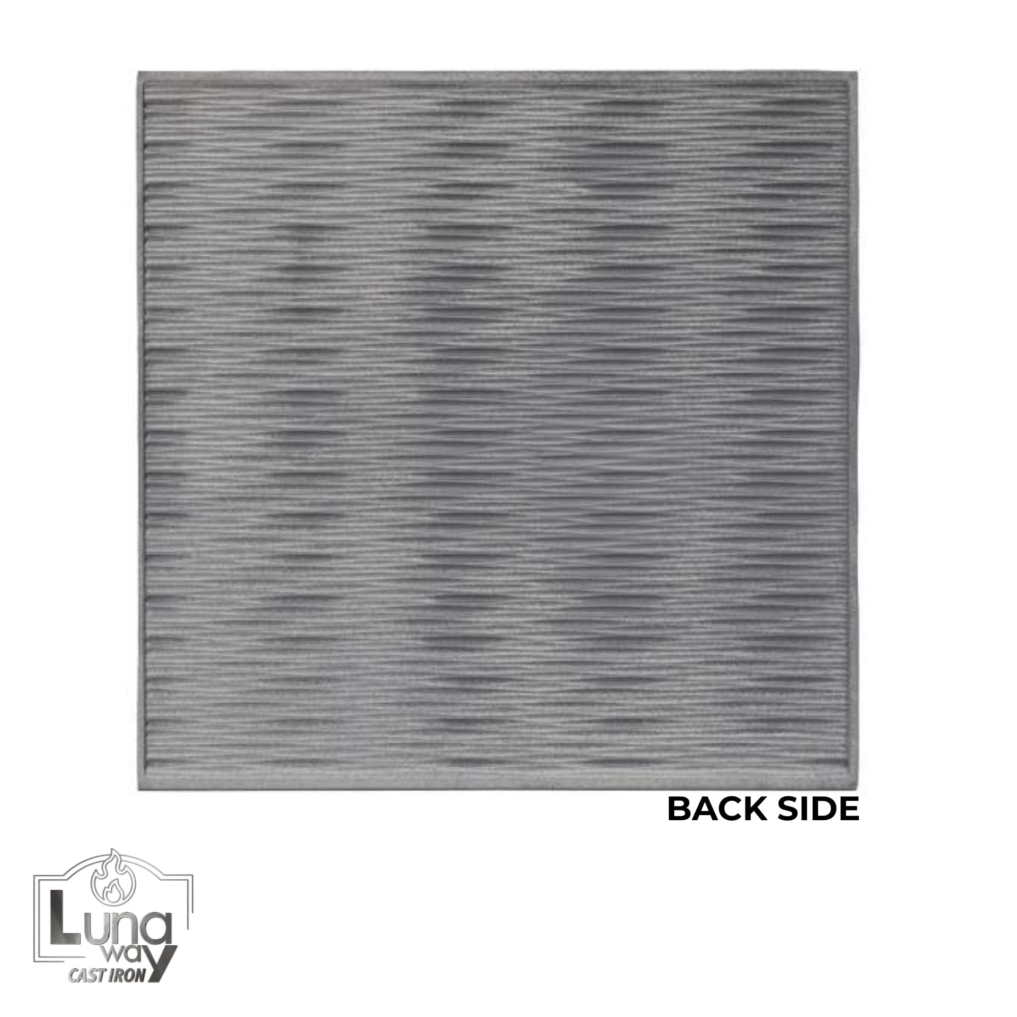Lunaway - Placa de chimenea Edge de hierro fundido | Grosor 1 cm (50 x 50 cm)