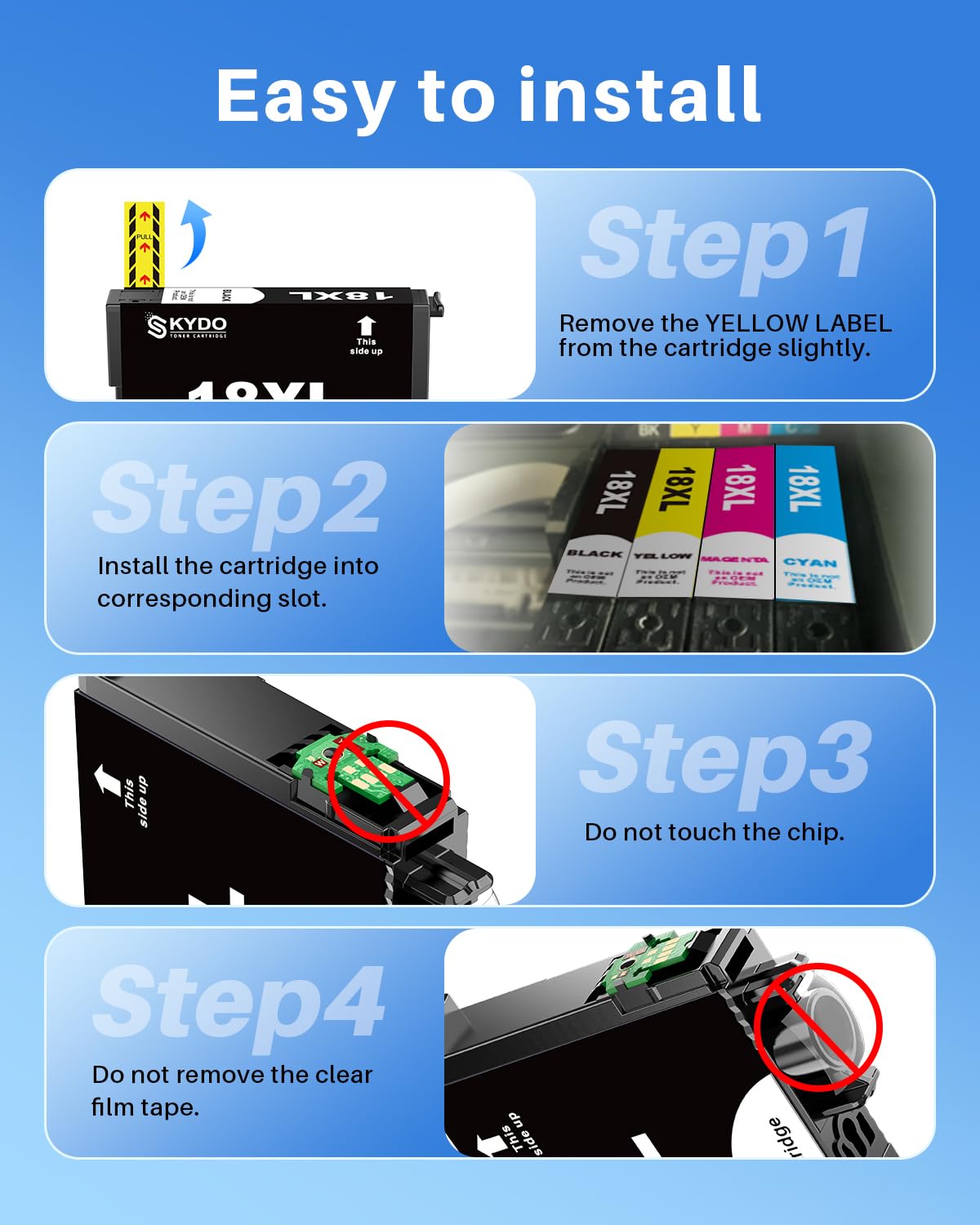 Skydo 18XL Cartucce d'inchiostro 20-Pack Compatibili per Epson 18 XL Multipack per Epson XP-30, XP-102, XP-202, XP-205, XP-302, XP-305, XP-402, XP-405, XP-215, XP-312, XP-415