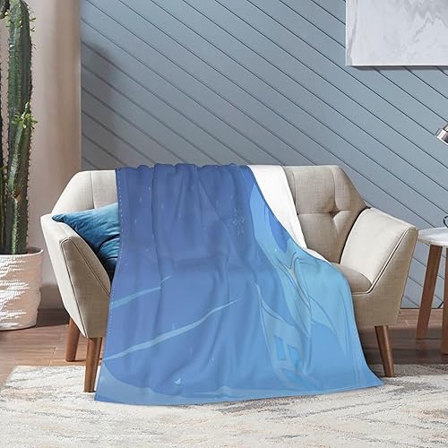 Miniatura 8 de Genshin Game Impact Kaeya - Manta suave de franela de microfibra de forro polar, para sofá, sala de estar, dormitorio, cálida y ligera para niños y