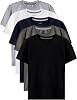 Brix Boys 5 Pack T-Shirts - Crewneck 100% Cotton Tagless Multipack Kids Short Sleeve Basic Comfort Tees