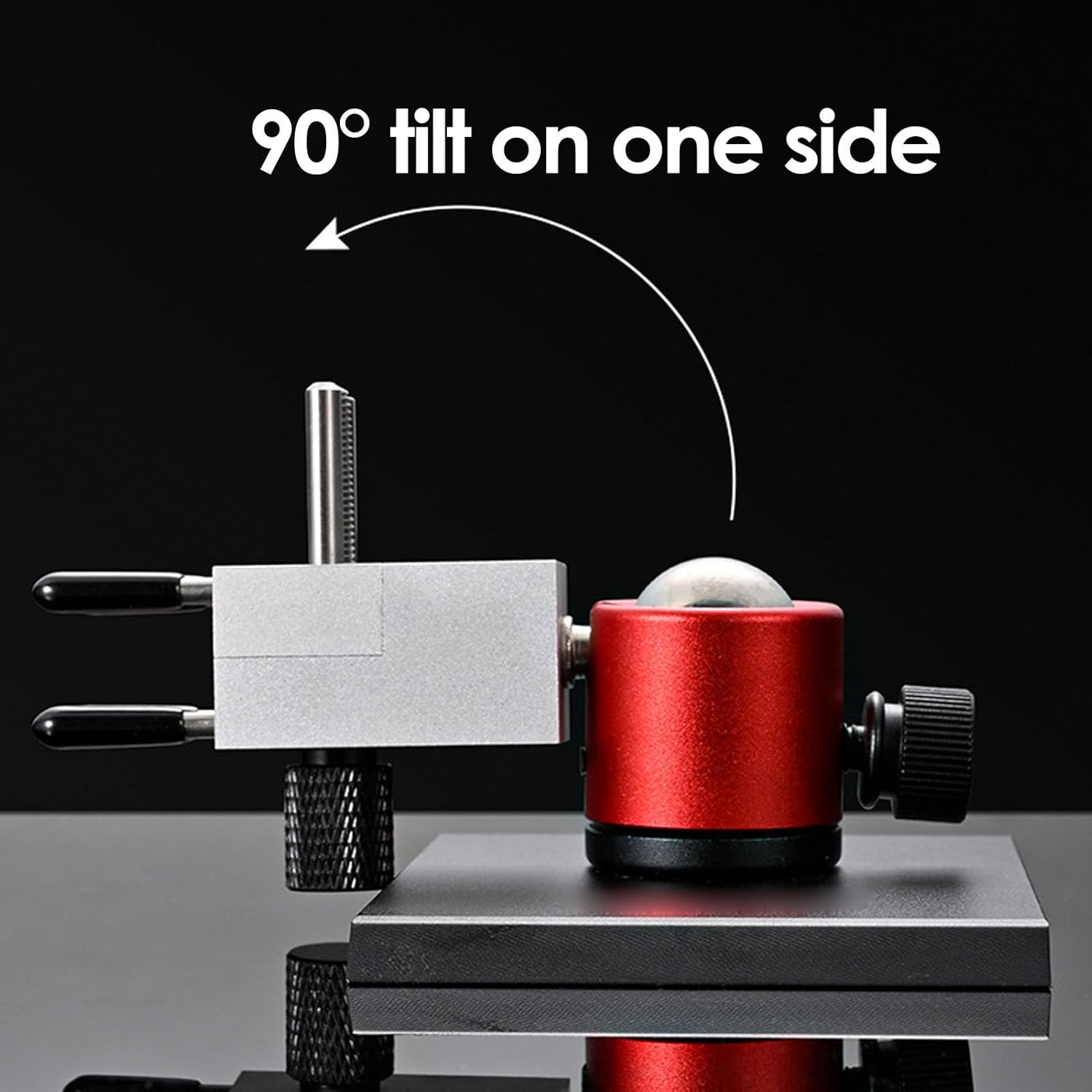 Luqeeg Mini Vise, 0-2.48in Adjustable Grip Width Small Table Vice Clamp 360 Rotatable Workbench Vise with Base for Jewelry Making DIY Wood Craft Carving Breads Drilling Bed Tool