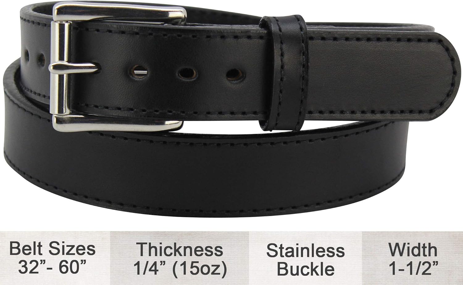 Max Thickness Work Gun Belt - Rigid CCW Belts for Men - 1.50” Wide - Made in USA : Sports & Outdoors