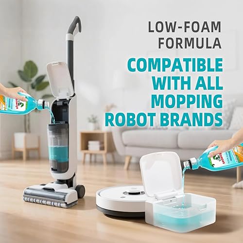 Miniatura 2 de Solución de limpieza de trapeador robot, limpiador de suelo concentrado 100X compatible con todos los robots aspiradores y trapeadores, fórmula a