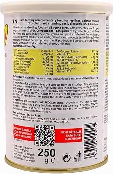 PINETA Vitovo Hand Feeding Formula for Birds 250g - Protein and Vitamin-Rich Mix, Easy Digestion, Supports Growth, Ideal for Canary, Finch, Parrot, and Exotic Birds