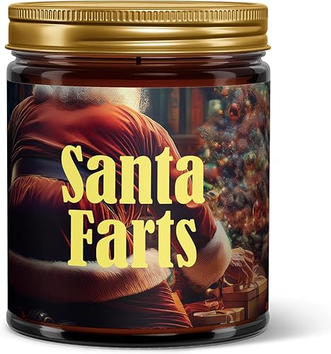 Miniatura 8 de Fantaswick Christmas Candle Santa's Workshop  Perfumada con cuero, bálsamo, bayas, canela y menta  Vela de cera de soja de coco 100% natural  Tarro