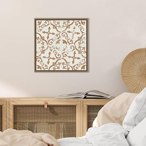 Miniatura 5 de Amanti Art Lienzo enmarcado para pared, azulejos de cerámica II de 16 x 16 pulgadas, por Melissa Wang, lienzo enmarcado para pared, obras de arte