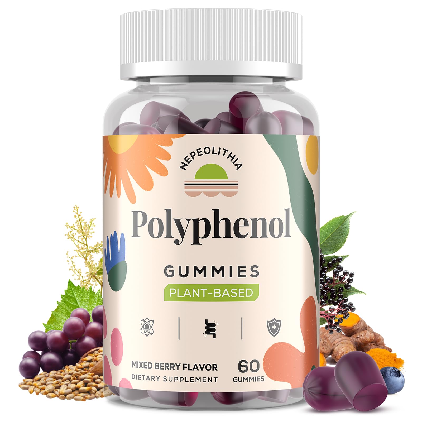 Amazon.com: Polyphenol Gummies, Plant-Based Formula with