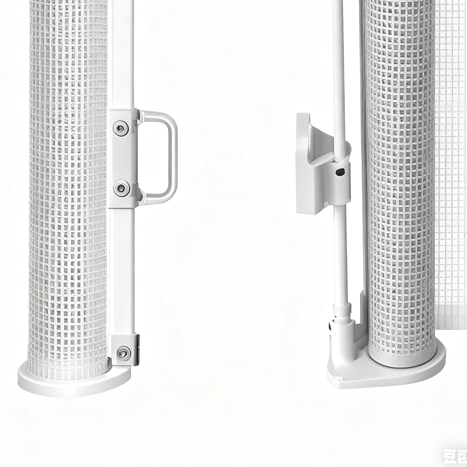 Barrera Perro Retráctil - Reja Seguridad Baja 45 cm, Malla estensibile 150 cm, Protector Puerta Aluminio, Escaleras Enrollable | Para Cachorro Mascota Pequeña