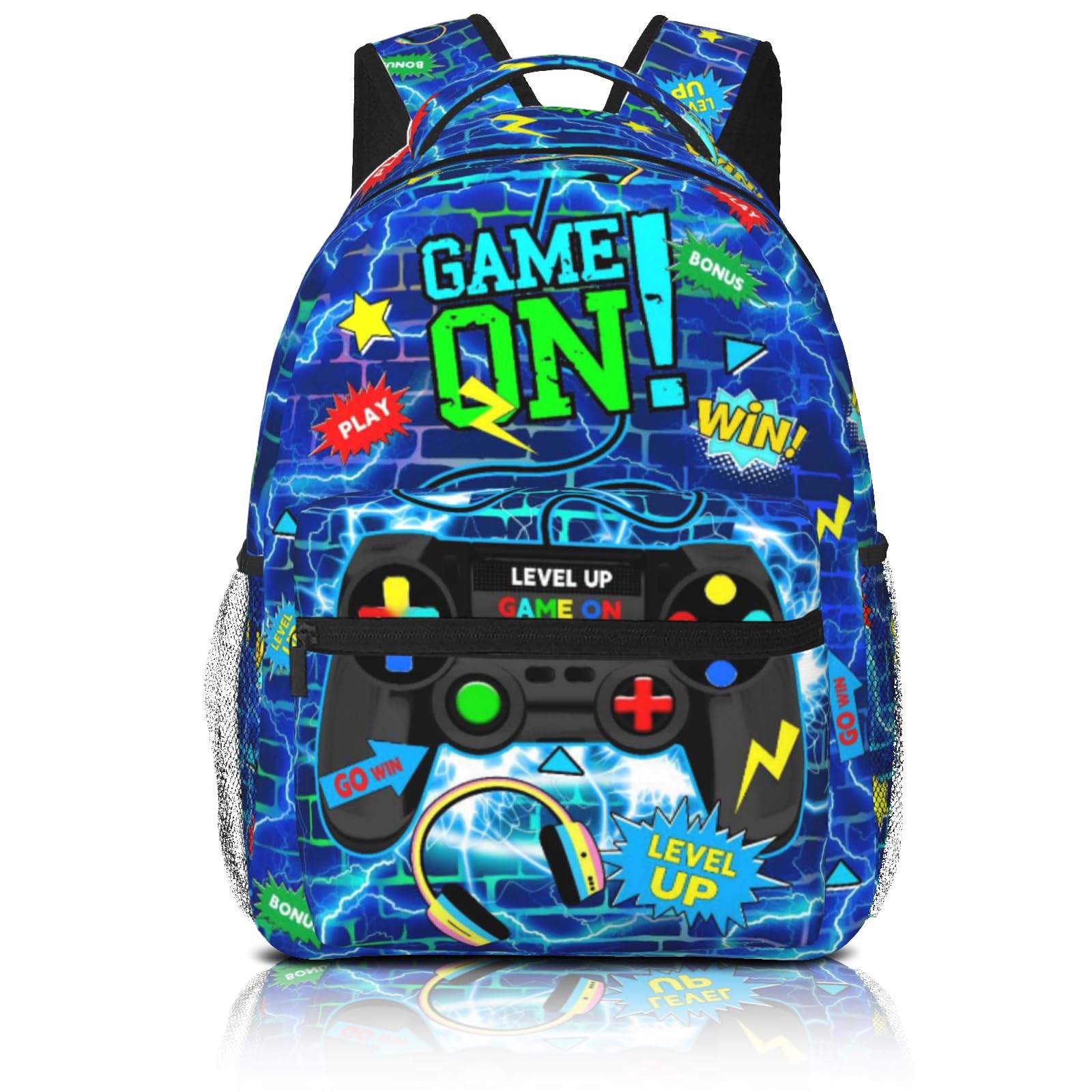 Kids Game School Backpack For Boys Video Game Boys Backpack For Kids Children Teens Elementary Middle School Students Bookbag Travel Back Pack for Age