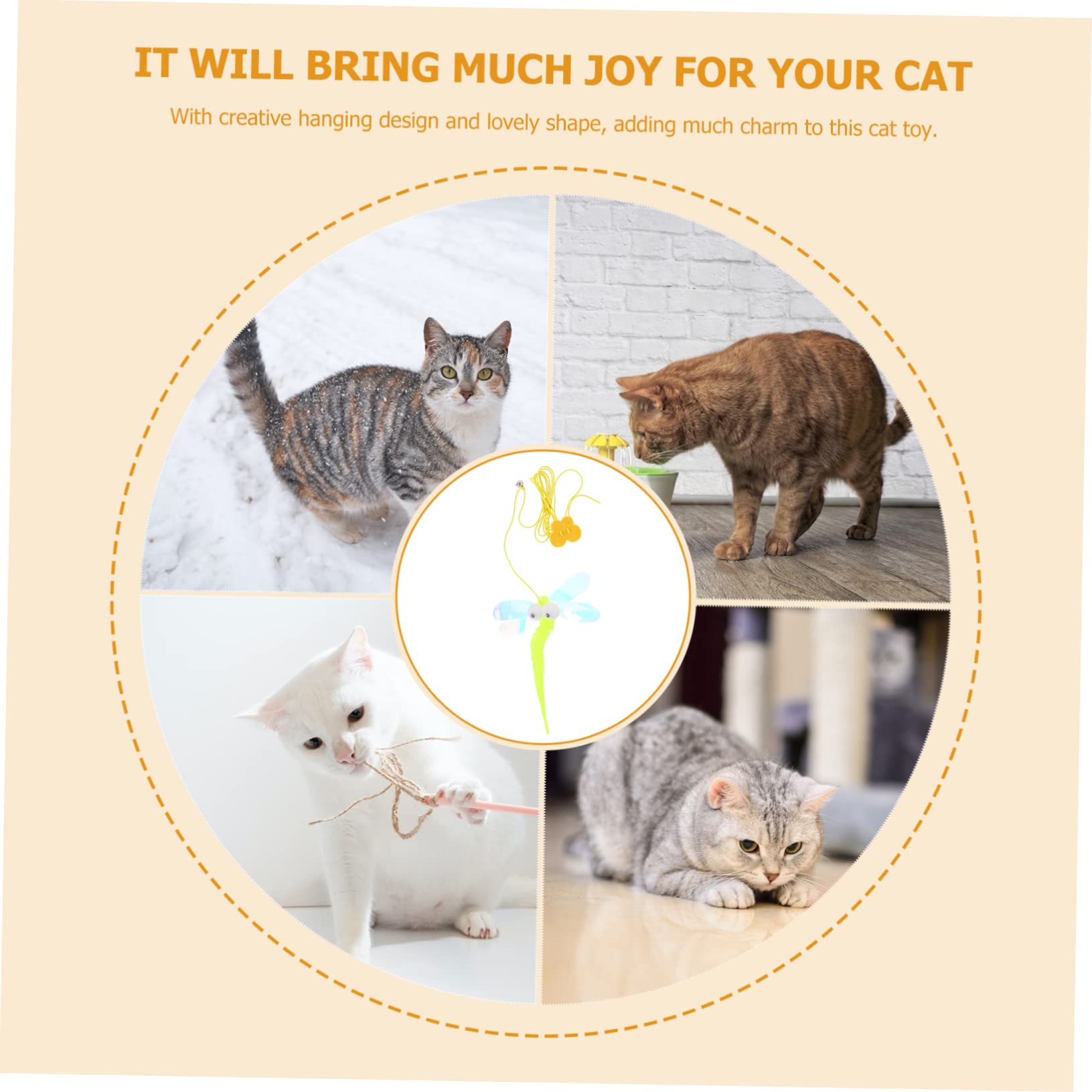 Happyyami 10 Piezas Gato Jugando en Columpio Juguete para atrapar Mascotas Juguetes para Gatos Colgantes de Interior Juguetes para Perros pequeños Juguetes domésticos para Puertas de Gatos