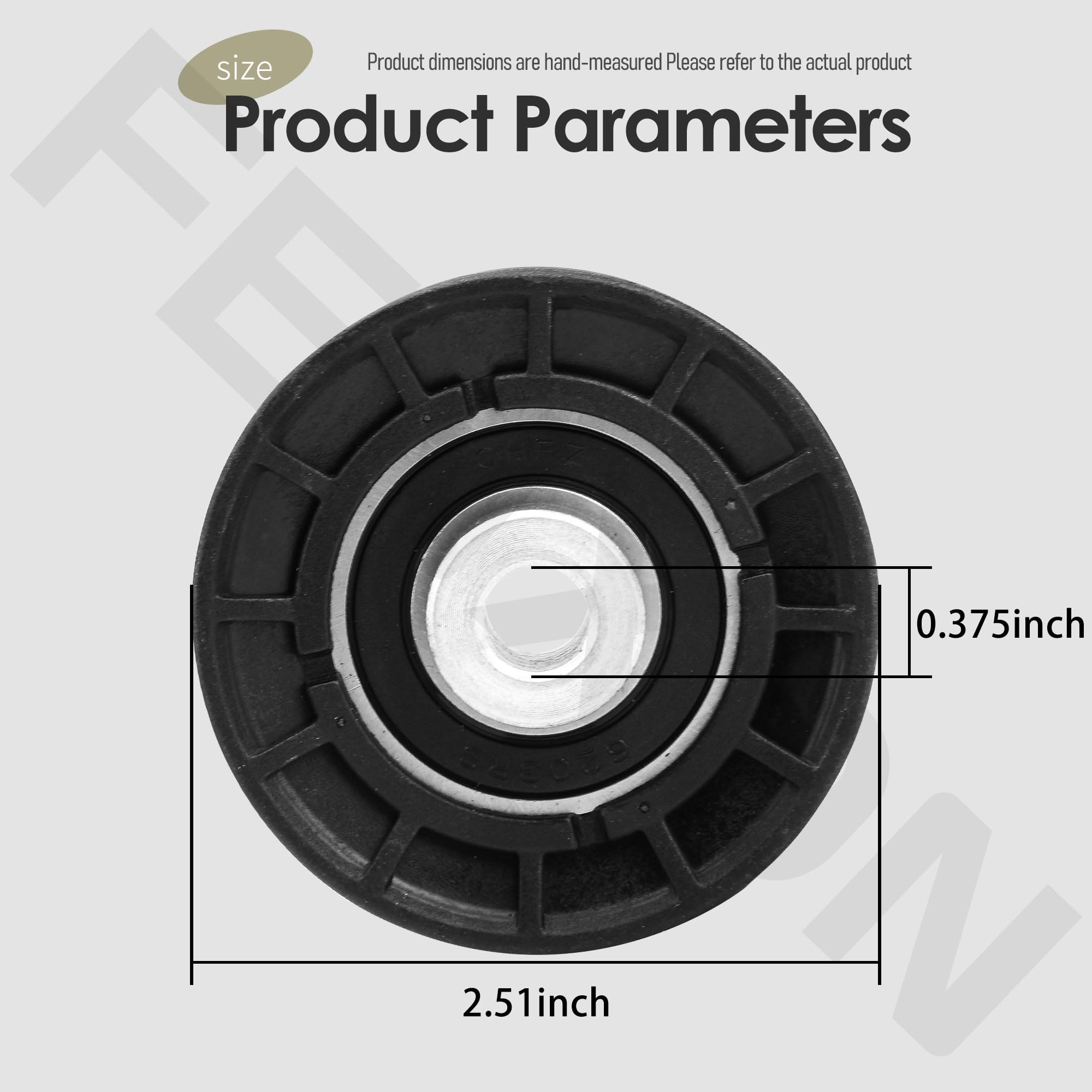 Paquete de 2 poleas tensoras 393312 V para cortacésped de giro cero modelo 718, 720, 721D, 725, 725K y 928D, sustituye a 165626, 532165626, 280-378, 78-045