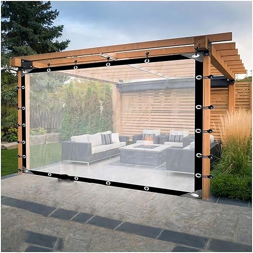 Clear Vinyl Patio Tent Enclosure for Outdoor Gazebos 2.5x2.5m ...