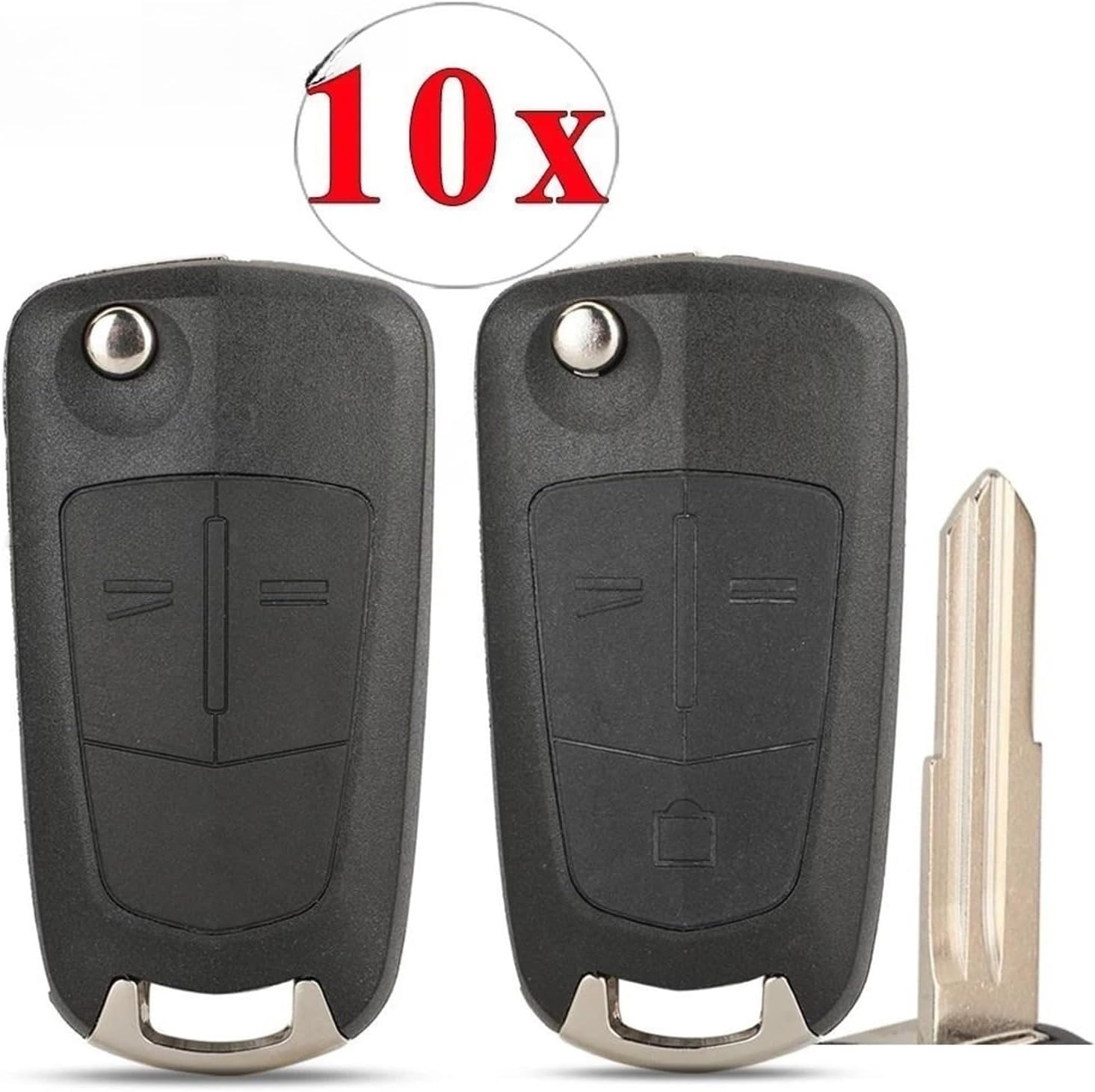 10個入り 車用フリップキーシェル オペル アンタラ アンペラ シボレー エピカ 2 3ボタン オートフォブ 折りたたみ式コントロー