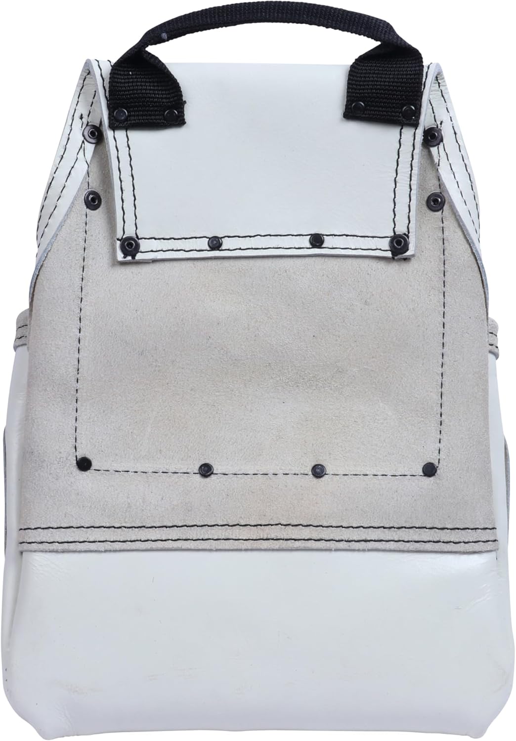 Leather Tool Pouch with Hammer Holder and Tape Holder, White, Grain Leather (America Flag, 1 Tape Holder 1 Hammer Holder)