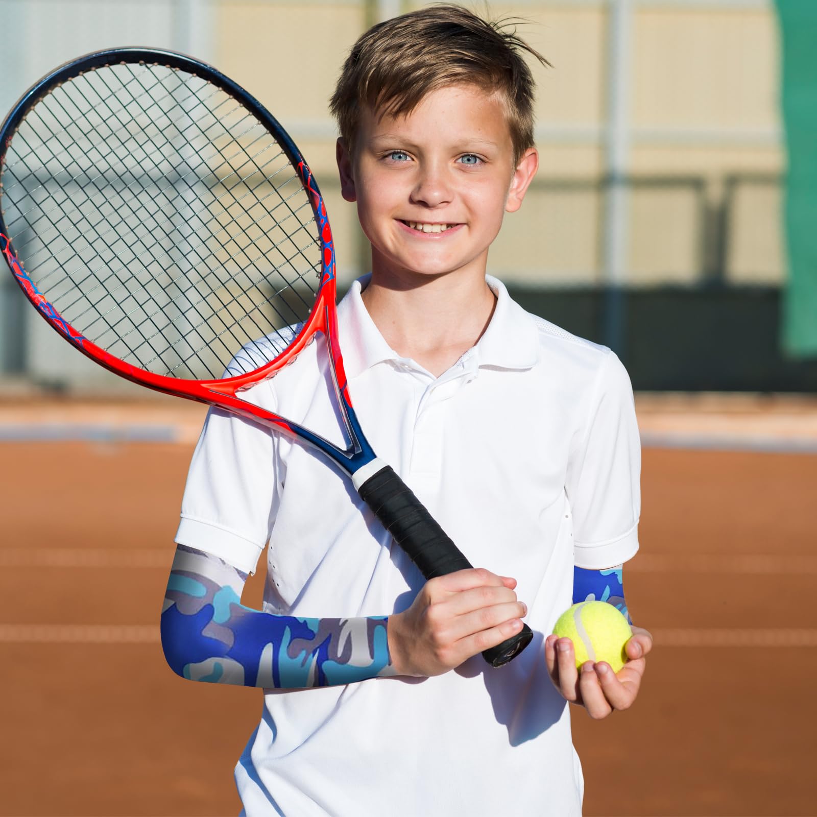 Manicotti Pallavolo, 5 PCS Bambini Manicotti, Manicotti Pallavolo Bambino, Protezione Sunblock Manica Braccio, per Sport All'aria Aperta per Bambini e Adolescenti