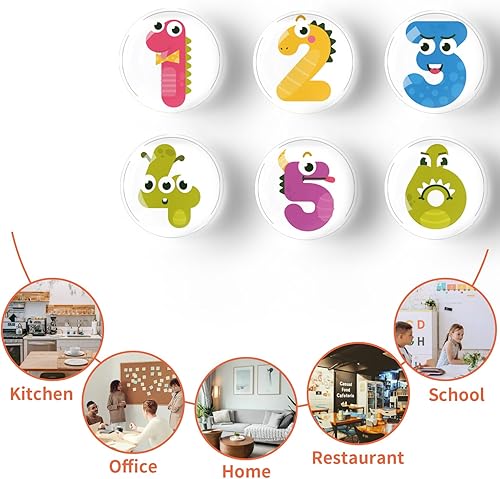 Vista 3 de 12 unidades de imanes de vidrio para nevera, calcomanía para nevera, decoración de imanes para nevera, imanes fuertes para nevera para cocina