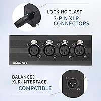 Vista 3 de Adaptador de audio XLR de 1 macho a 4 hembras, caja divisora XLR de 1 pulgada y 4 salidas, convertidor de salida de línea de 3 pines para uso