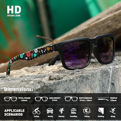 Miniatura 3 de MEETSUN Polarized Sunglasses for Men Women Sports Fishing Driving Square Frame Sun Glasses UV400 Protection