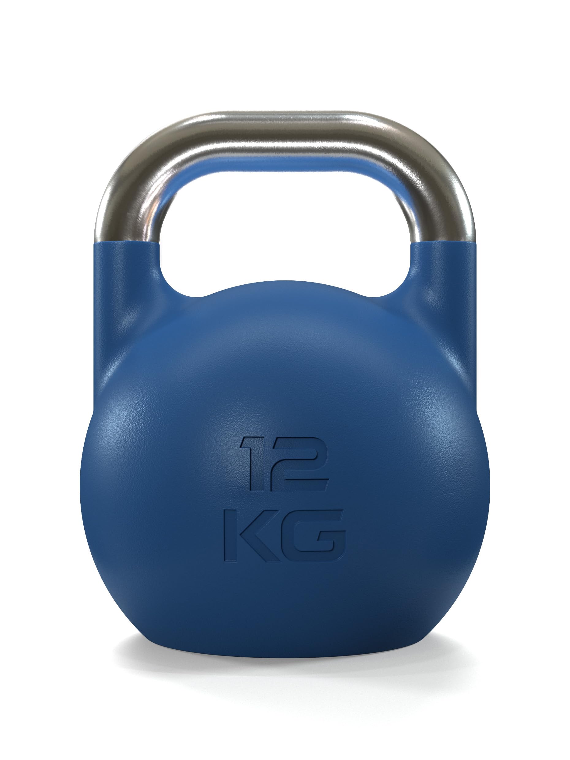 Atletica Competition Kettlebell | 12 kg | Niebieski | Żeliwo sferoidalne | Jakość studyjna I Subtelne logo | Konkurencyjny kod koloru dla łatwej obsługi I Trening funkcjonalny całego ciała