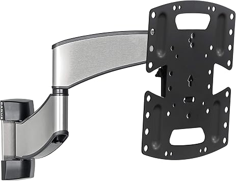 Sanus Premium Full Motion TV Wall Mount for 19" - 40" TVs - Stainless Steel Finish with FluidMotion Design for Smooth Extension, Swivel and Tilt- Low Profile TV Bracket with Easy 3 Step Install