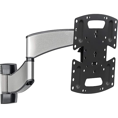 Sanus Premium Full Motion TV Wall Mount for 19" - 40" TVs - Stainless Steel Finish with FluidMotion Design for Smooth Extension, Swivel and Tilt- Low Profile TV Bracket with Easy 3 Step Install