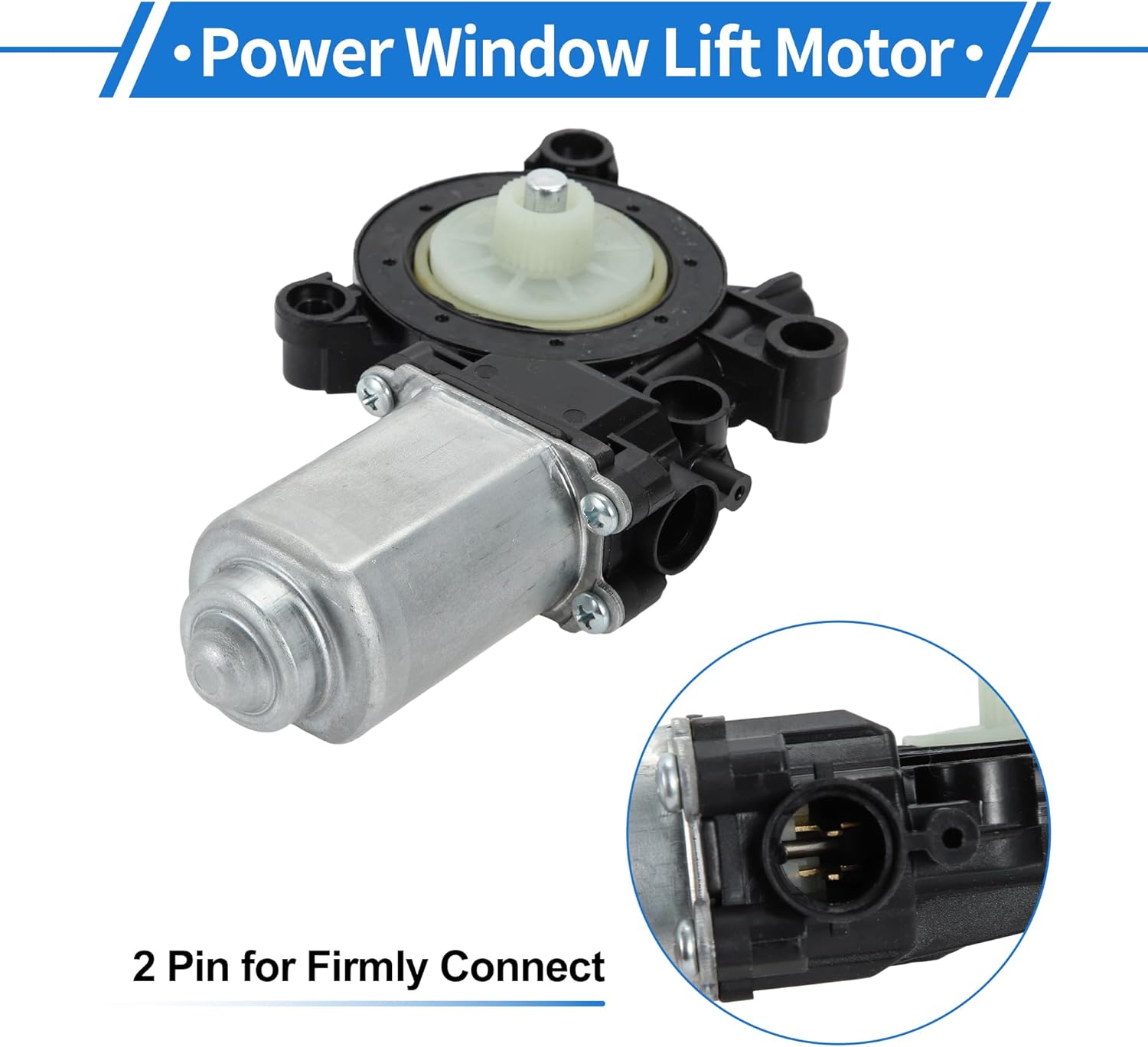 Front Right Power Window Regulator Lift Motor for Hyundai Elantra 2017-2020 No.82460F2000 2 Pin Car Window Glass Lift Motor
