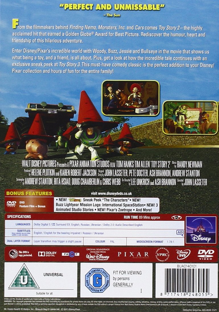 The Complete Toy Story Collection: Toy Story / Toy Story 2 / Toy Story 3 [Region2], will NOT play on regular US player