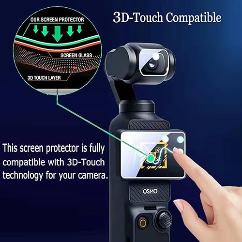 Miniatura 9 de Funda impermeable antigolpes para cámara, bolsa cruzada portátil dura compatible con DJI OSMO POCKET 3, 3 piezas LCD y 3 piezas de protector de