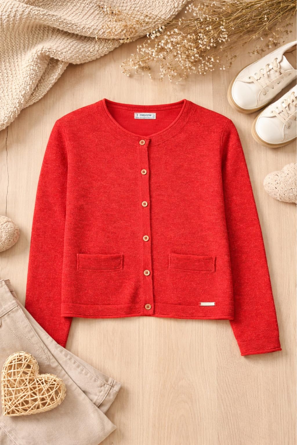 Generico Cardigan in Maglia da Ragazza – Modello Classico con Bottoni