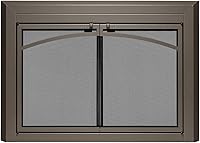 Vista 13 de UniFlame - Gerri - Puertas de chimenea estilo gabinete con vidrio templado ahumado