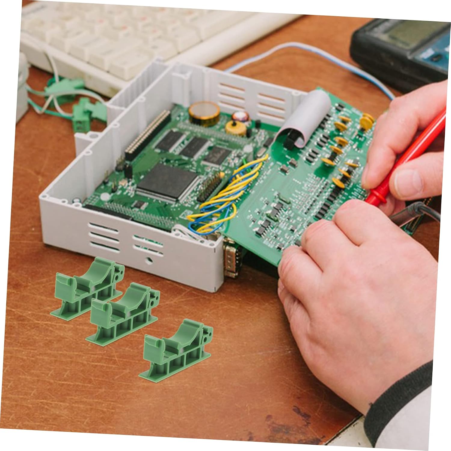 20pcs Din Rail Mounting Hardware PCB Connectors Sturdy and Adapters for DIY