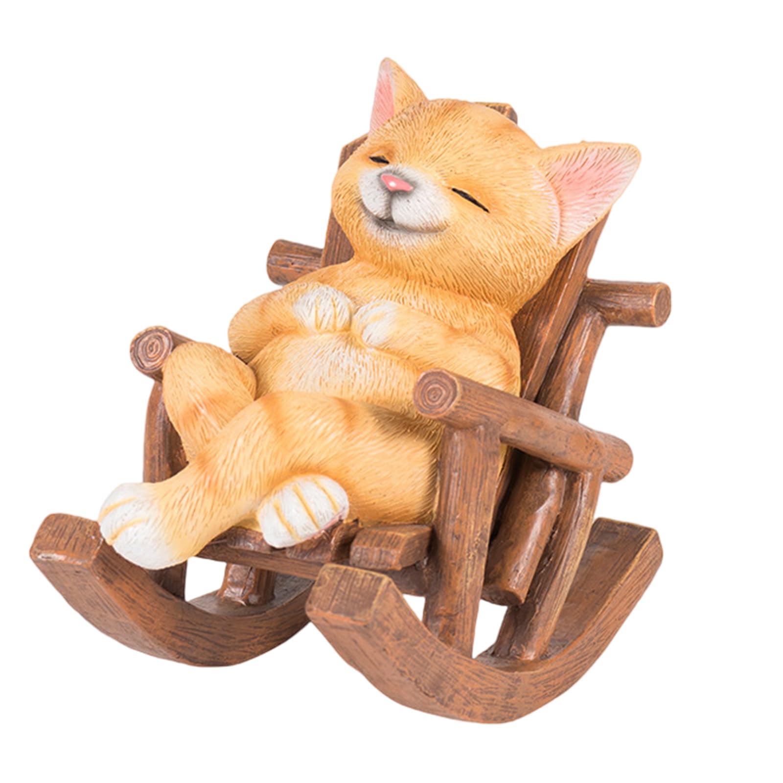 Ijksbehjf C Resins Rocking Hair Ats Dog Figurine Artoon Animal Miniature Statue For Home Tabletop And Shelves Decoration Miniature Rocking Hair Ats Figure